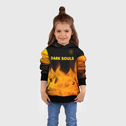 Толстовка-худи детская Dark Souls - gold gradient посередине, цвет: 3D-черный — фото 2