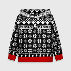 Толстовка-худи детская CS GO christmas sweater, цвет: 3D-красный
