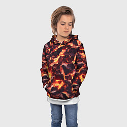 Толстовка-худи детская Бурлящая лава, цвет: 3D-белый — фото 2