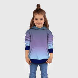 Толстовка-худи детская Градиент синий фиолетовый голубой, цвет: 3D-синий — фото 2