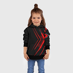 Толстовка-худи детская Красные стрелки, цвет: 3D-черный — фото 2