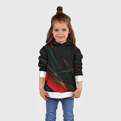 Толстовка-худи детская Текстуры хрусталь, цвет: 3D-белый — фото 2