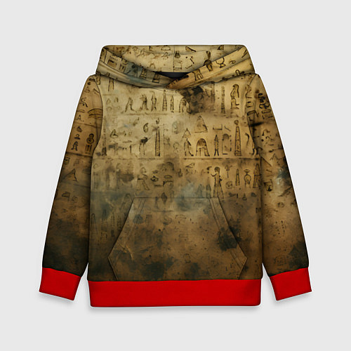 Детская толстовка Древний папирус / 3D-Красный – фото 1
