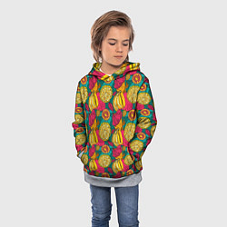 Толстовка-худи детская Банановые грозди, цвет: 3D-меланж — фото 2