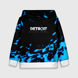 Толстовка-худи детская Detroit become human голубая кровь, цвет: 3D-белый