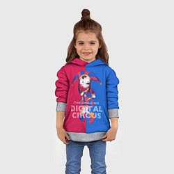 Толстовка-худи детская Помни в ужасе The amazing digital circus, цвет: 3D-меланж — фото 2