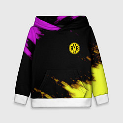 Толстовка-худи детская Borussia Dortmund sport, цвет: 3D-белый