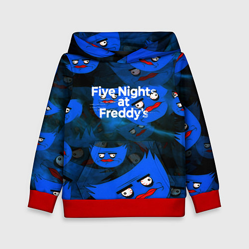Детская толстовка Huggy Wuggy x Five Nights at Freddys / 3D-Красный – фото 1