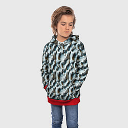 Толстовка-худи детская Инопланетный материал, цвет: 3D-красный — фото 2