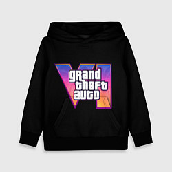 Толстовка-худи детская Grand Theft Auto 6, цвет: 3D-черный