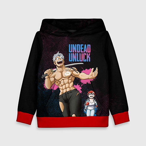 Детская толстовка Undead Unluck - Fuuko and Andy / 3D-Красный – фото 1