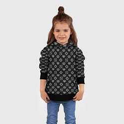 Толстовка-худи детская Sessanta Nove pattern, цвет: 3D-черный — фото 2
