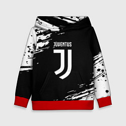 Толстовка-худи детская Juventus спорт краски, цвет: 3D-красный