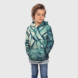 Толстовка-худи детская Битое стекло текстура, цвет: 3D-меланж — фото 2