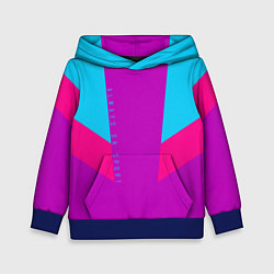 Толстовка-худи детская Always in sports сиреньевый, цвет: 3D-синий