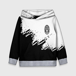 Толстовка-худи детская Juventus black sport texture, цвет: 3D-меланж