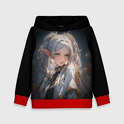 Толстовка-худи детская Аниме Фрирен провожающая в последний путь, цвет: 3D-красный