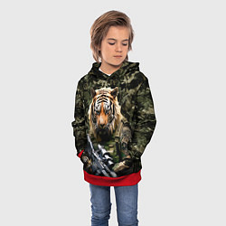 Толстовка-худи детская Тиер солдат спецназа, цвет: 3D-красный — фото 2