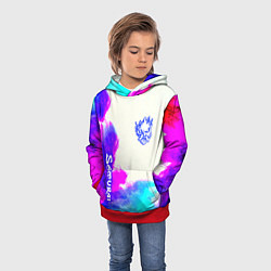 Толстовка-худи детская Samurai neon colors, цвет: 3D-красный — фото 2