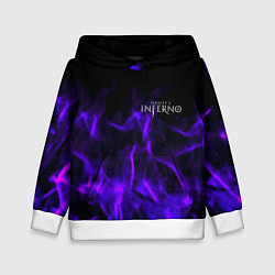 Толстовка-худи детская Dantes Inferno flame neon, цвет: 3D-белый