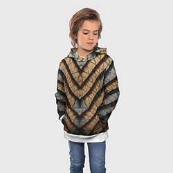 Толстовка-худи детская Броненосец, цвет: 3D-белый — фото 2