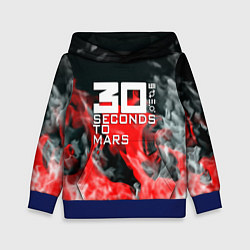 Толстовка-худи детская Seconds to mars fire, цвет: 3D-синий