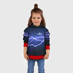 Толстовка-худи детская Counter Strike - lightning, цвет: 3D-красный — фото 2