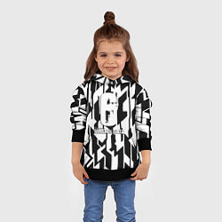 Толстовка-худи детская Rainbow six siege geometry, цвет: 3D-черный — фото 2