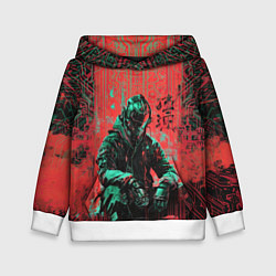 Толстовка-худи детская Уставший андроид, цвет: 3D-белый