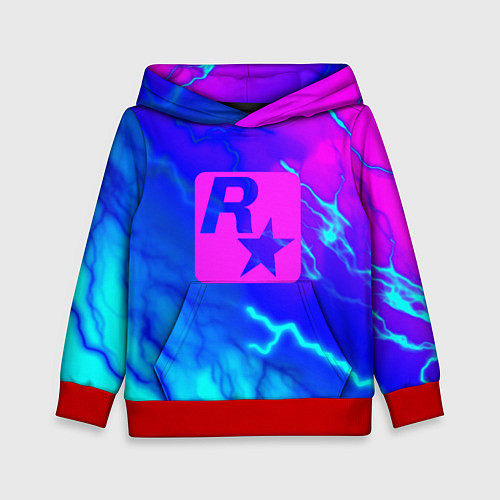Детская толстовка Rockstar storm молнии / 3D-Красный – фото 1