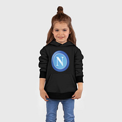 Толстовка-худи детская Наполи фк спорт, цвет: 3D-черный — фото 2