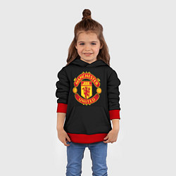 Толстовка-худи детская Manchester United fc club, цвет: 3D-красный — фото 2