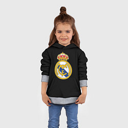 Толстовка-худи детская Real madrid fc club, цвет: 3D-меланж — фото 2