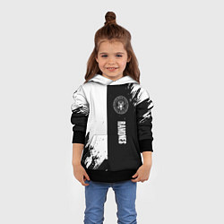 Толстовка-худи детская Ramones краски абстракция, цвет: 3D-черный — фото 2