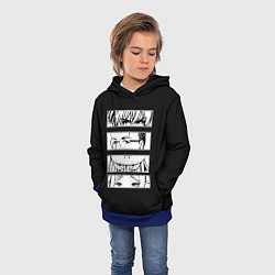 Толстовка-худи детская Взгляд героев - Фрирен, цвет: 3D-синий — фото 2
