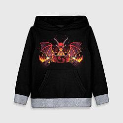 Толстовка-худи детская Дракон мастер - DnD, цвет: 3D-меланж