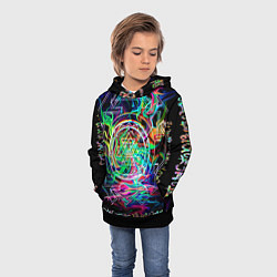 Толстовка-худи детская Шри янтра, цвет: 3D-черный — фото 2