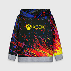 Толстовка-худи детская Xbox краски текстура, цвет: 3D-меланж