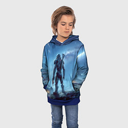 Толстовка-худи детская Mass Effect - ai art, цвет: 3D-синий — фото 2