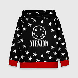 Толстовка-худи детская Nirvana stars steel, цвет: 3D-красный