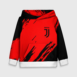 Толстовка-худи детская Juventus краски спорт фк, цвет: 3D-белый