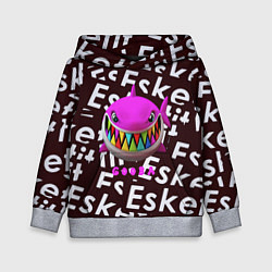 Толстовка-худи детская Esskeetit logo pattern, цвет: 3D-меланж