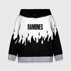 Толстовка-худи детская Ramones fire black rock, цвет: 3D-меланж