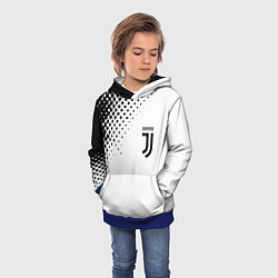 Толстовка-худи детская Juventus sport black geometry, цвет: 3D-синий — фото 2