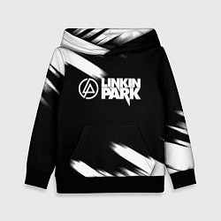 Толстовка-худи детская Linkin park рок бенд краски, цвет: 3D-черный