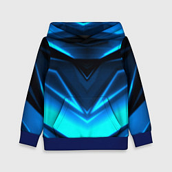 Толстовка-худи детская Geometry stripes неон, цвет: 3D-синий