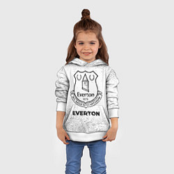 Толстовка-худи детская Everton с потертостями на светлом фоне, цвет: 3D-белый — фото 2