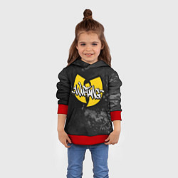 Толстовка-худи детская Wu tang clan logo, цвет: 3D-красный — фото 2