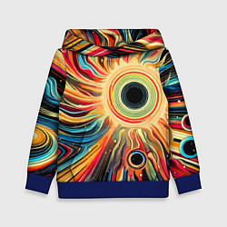 Толстовка-худи детская Space abstraction - ai art, цвет: 3D-синий