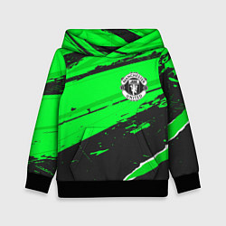 Толстовка-худи детская Manchester United sport green, цвет: 3D-черный